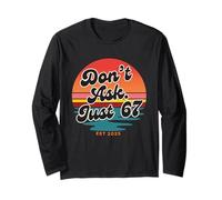 Don't Ask Just 67 Funny Six Seven Meme Retro Design Manche Longue