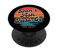 Don't Ask Just 67 Funny Six Seven Meme Retro Design PopSockets PopGrip Adhésif