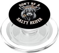 Dont Be A Salty Heifer Highland Cow PopSockets PopGrip pour MagSafe