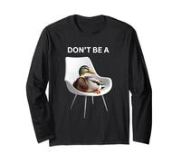 Don't Be A Sitting Duck Silly Pun Humour pour Les Amoureux des Animaux Manche Longue