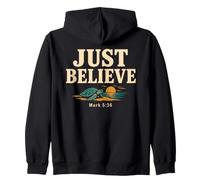 Don't Be Afraid Just Believe Mark 5:36 Sea Turtle Faith Sweat à Capuche