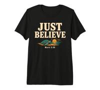 Don't Be Afraid Just Believe Mark 5:36 Sea Turtle Faith T-Shirt Haut de Gamme