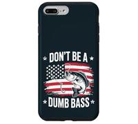Don't Be Dumb Bass Drapeau américain patriotique pêcheur pêche Coque pour iPhone 7 Plus/8 Plus