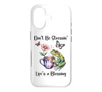 Don't Be Stressin' Life's a Blessing God Fully Rely on Frog Coque pour iPhone 17