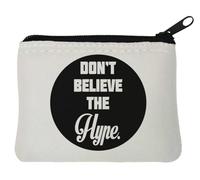 Don't Believe The Hype Porte-monnaie en néoprène Blanc 10 x 11 cm