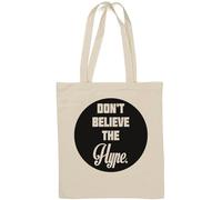 Don't Believe The Hype Sac fourre-tout en coton naturel Blanc