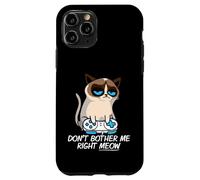 Don't Bother Me Right Meow Funny Sarcastic Gaming Cat Meme Coque pour iPhone 11 Pro