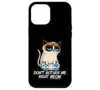 Don't Bother Me Right Meow Funny Sarcastic Gaming Cat Meme Coque pour iPhone 12 Pro Max