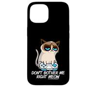Don't Bother Me Right Meow Funny Sarcastic Gaming Cat Meme Coque pour iPhone 15