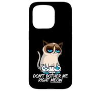 Don't Bother Me Right Meow Funny Sarcastic Gaming Cat Meme Coque pour iPhone 15 Pro