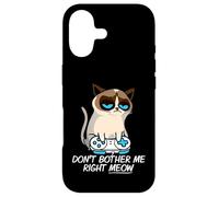 Don't Bother Me Right Meow Funny Sarcastic Gaming Cat Meme Coque pour iPhone 17