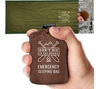 Don't Die in The Woods - Sac de Couchage d'urgence Extra épais avec Sac de Rangement en Nylon Ripstop - Couverture Spatiale Thermique Mylar