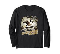 Don't Disturb The Gains Funny Gym Goose Haltérophile Manche Longue