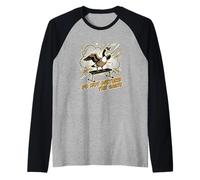 Don't Disturb The Gains Funny Gym Goose Haltérophile Manche Raglan