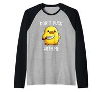 Don't Duck with Me Funny Cute Kawaii Duck Meme Knife Manche Raglan