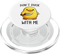 Don't Duck with Me Funny Cute Kawaii Duck Meme Knife PopSockets PopGrip pour MagSafe