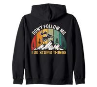 Don't Follow Me I Do Stupid Things Funny Motoneige Lover Sweat à Capuche