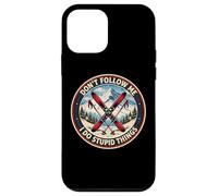 Don't Follow Me I Do Stupid Things Funny Skier Ski Coque pour iPhone 12 Mini