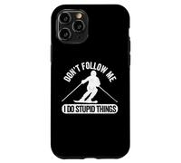Don't Follow Me I Do Stupid Things Ski Freestyle Skier Coque pour iPhone 11 Pro