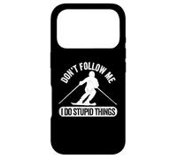 Don't Follow Me I Do Stupid Things Ski Freestyle Skier Coque pour iPhone 17 Pro