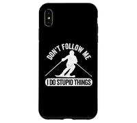 Don't Follow Me I Do Stupid Things Ski Freestyle Skier Coque pour iPhone XS Max