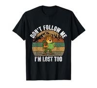 Don't Follow Me I'm Lost Too Funny Vintage Randonnée Chien T-Shirt