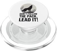 Don't Follow The Pack Lead It Wolf PopSockets PopGrip pour MagSafe