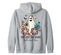 Don't Ghost Your Feelings Halloween Mental Health Therapy Sweat à Capuche