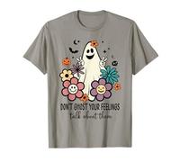 Don't Ghost Your Feelings Halloween Mental Health Therapy T-Shirt