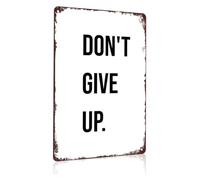 Dont Give Up Metal Signs for Gym Wall Decor 12x8 Inch | Push through limits with this dont give up metal sign for gym wall