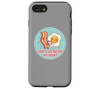 Don't Go Bacon My Heart Cute Kawai Egg Funny Couples Pun Coque pour iPhone SE (2020) / 7/8