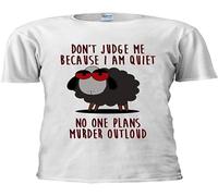 Don't Judge Me Quiet Plans Murder Outloud Unisex T Shirt Top Men Manches Courtes(Small)