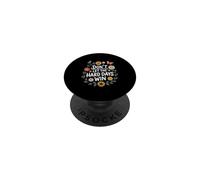 Don't Let The Hard Days Win Inspirational Motivational Quote PopSockets PopGrip Adhésif