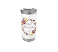 Don't Let The Hard Days Win - Women’s Floral Inspirational Gobelet isotherme en acier inoxydable double paroi