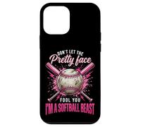 Don't Let The Pretty Face Fool You I'm A Softball Beast Coque pour iPhone 12 Mini