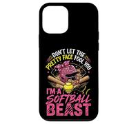 Don't Let The Pretty Face Fool You I'm A Softball Beast Coque pour iPhone 12 Mini