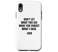 Don't Let What You See: Men & Women Christian Faith Reminder Coque pour iPhone XR
