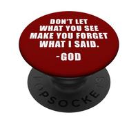 Don't Let What You See: Men & Women Christian Faith Reminder PopSockets PopGrip Adhésif
