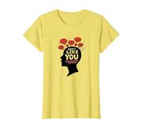 Don't Like You Voices in My Head Art de la santé mentale T-Shirt, Femme, Citron, L