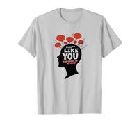 Don't Like You Voices in My Head Art de la santé mentale T-Shirt, Homme, Argent, XXL