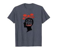 Don't Like You Voices in My Head Art de la santé mentale T-Shirt, Homme, Bleu Chiné, L