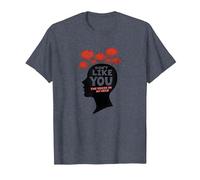 Don't Like You Voices in My Head Art de la santé mentale T-Shirt, Homme, Bleu Chiné, M