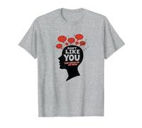 Don't Like You Voices in My Head Art de la santé mentale T-Shirt, Homme, Gris Chiné, 6XL