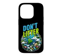 Don't Litter Anti-déchets sans Environnement Poubelle Anti-litière Coque pour iPhone 14 Pro