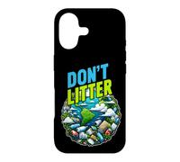 Don't Litter Anti-déchets sans Environnement Poubelle Anti-litière Coque pour iPhone 17