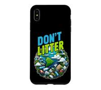 Don't Litter Anti-déchets sans Environnement Poubelle Anti-litière Coque pour iPhone XS Max