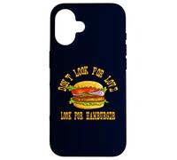 Don't Look for Love Look for Hamburger Lover Design Coque pour iPhone 16
