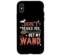 Dont Make Me Get My Wand Citation Amusante de sorcière d'halloween Coque pour iPhone X/XS