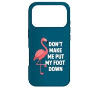 Dont Make Me Put My Foot Down Funny Flamingo One Leg Citation Coque pour iPhone 17 Pro