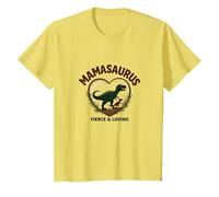 Don't Mess with Mamasaurus - Dinosaure Fierce Mom T-Shirt, Enfant, Citron, 10 Ans